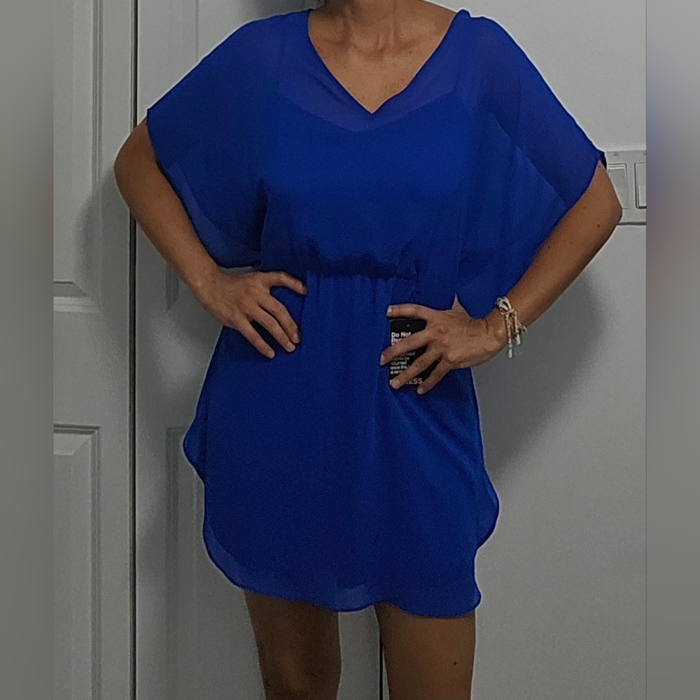 Express mini  flowy blue dress